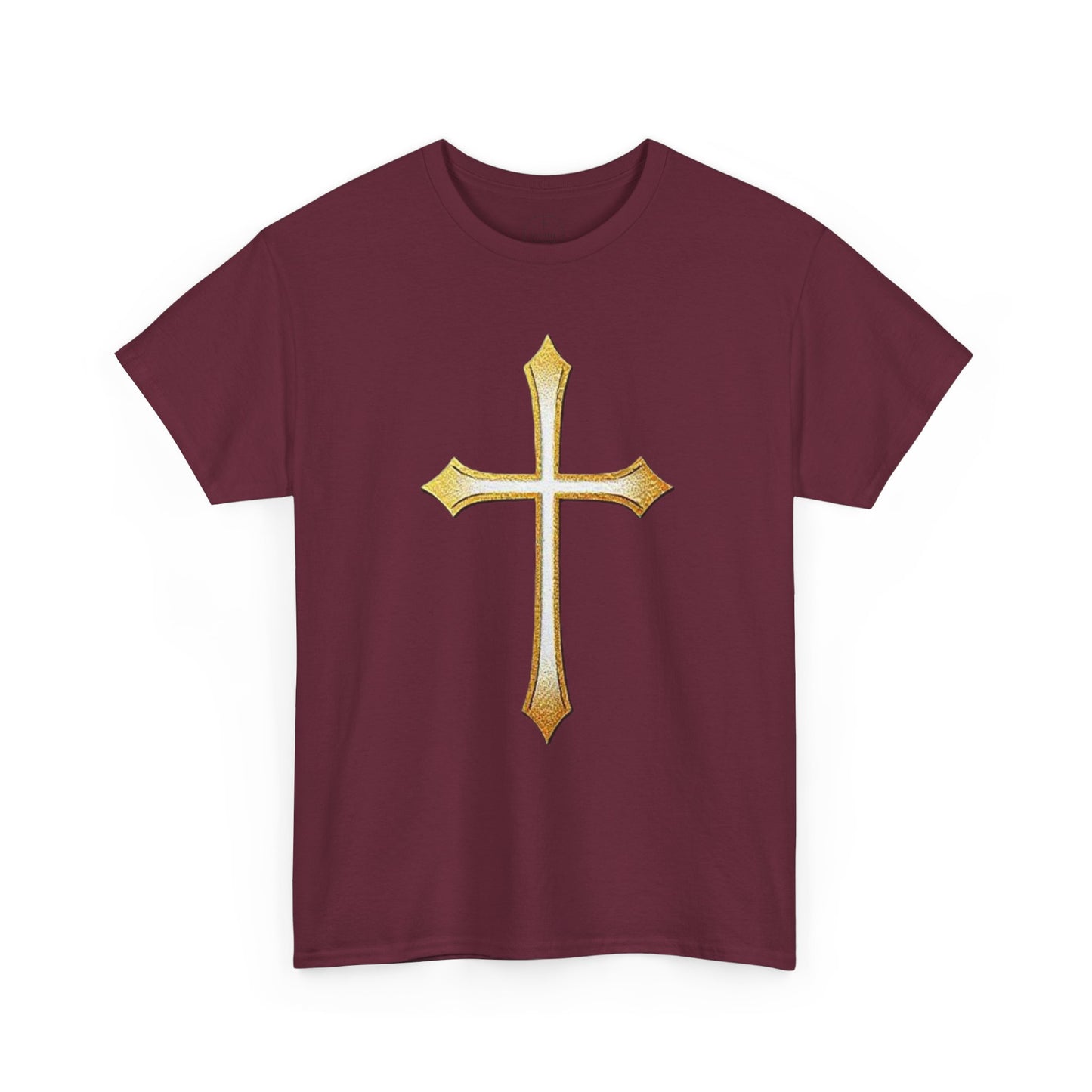 Men’s Gold Cross Tee – Christian Faith-Inspired Apparel