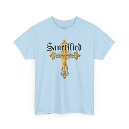 Sanctified Men's Gothic Cross T-Shirt – Faith in Bold Elegance