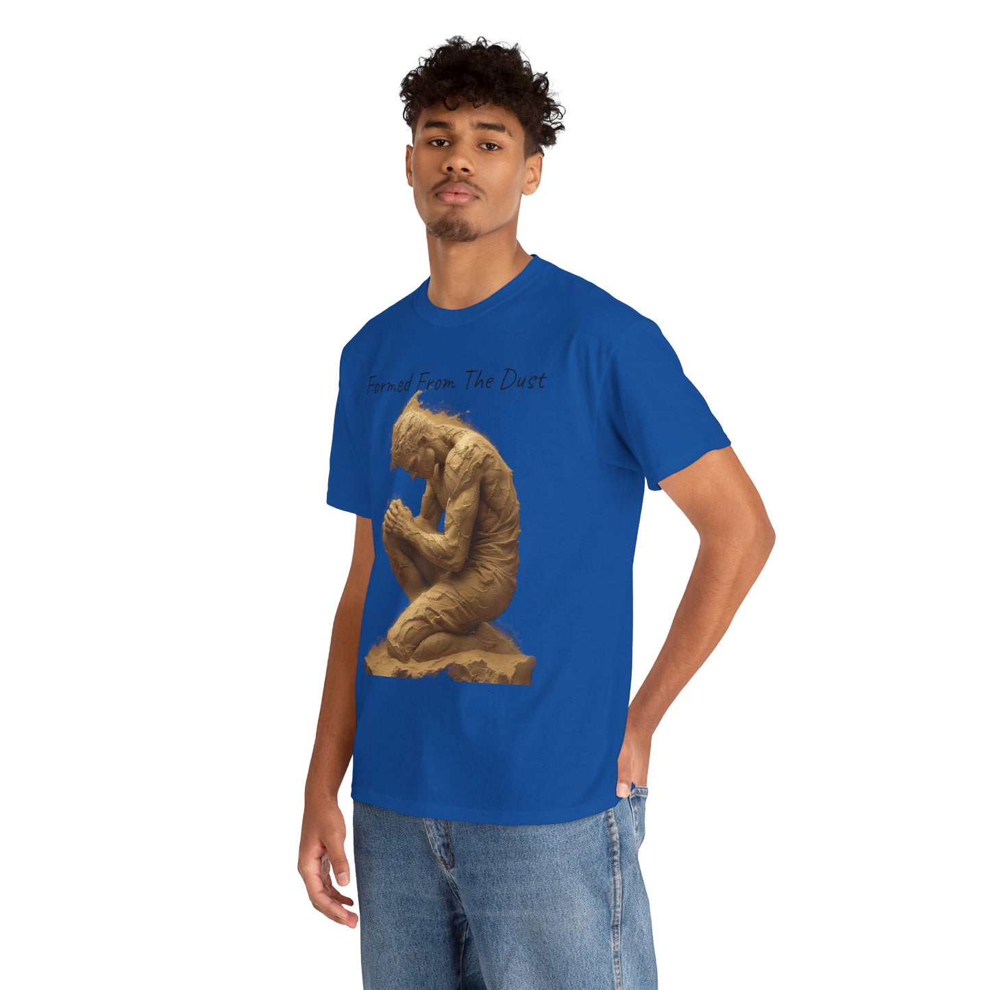 Formed from the Dust | Men’s Christian T-Shirt with Genesis 2:7 (Dark Lettering)