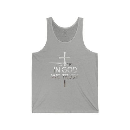 In God We Trust (silver) | Men’s Christian Tank Top