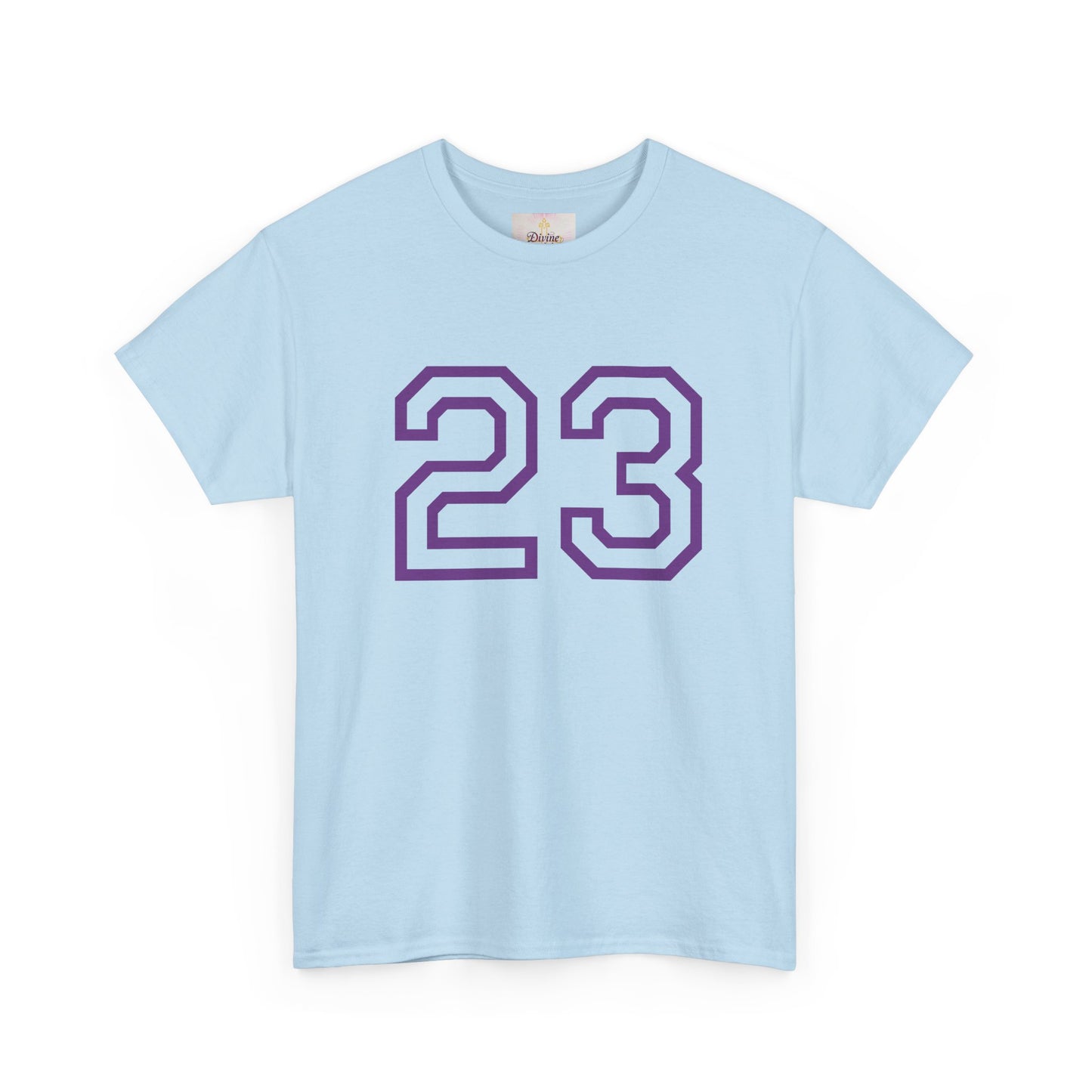 Psalm 23 Men’s T-Shirt – Inspired Sports-Style Shirt (Purple Lettering)