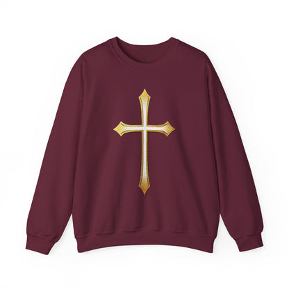 Gold Cross Men's Christian Sweatshirt