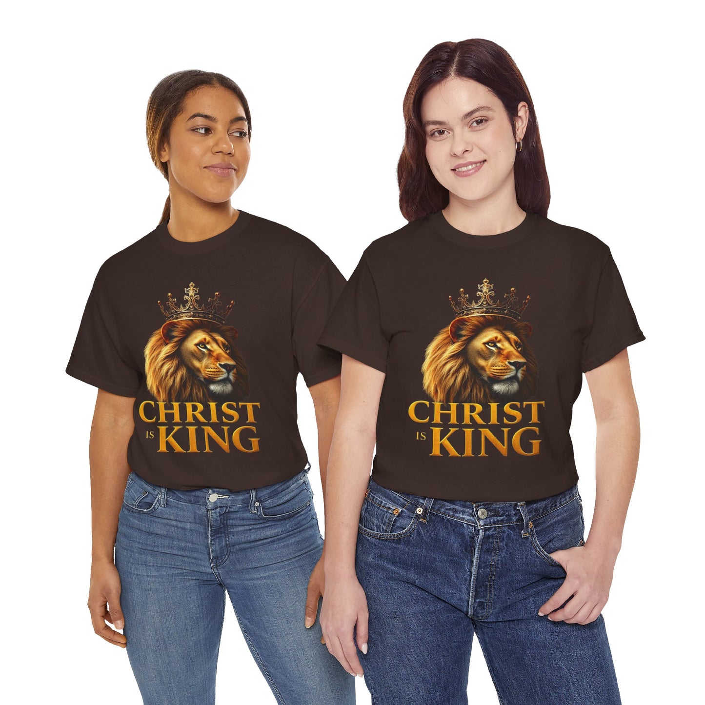 Christ Is King – Lion & Cross Women’s Christian Tee