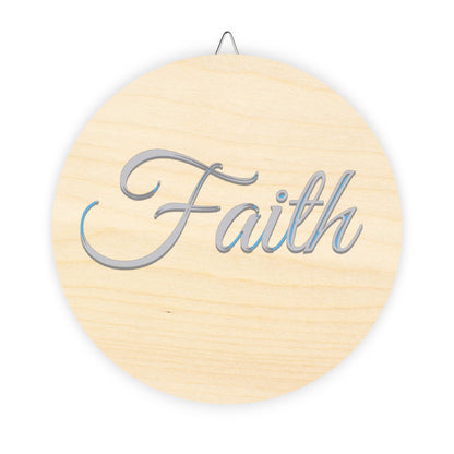 Faith, Hope and Love 'Faith' Wall Hanging  — Inspirational Christian Wooden Décor