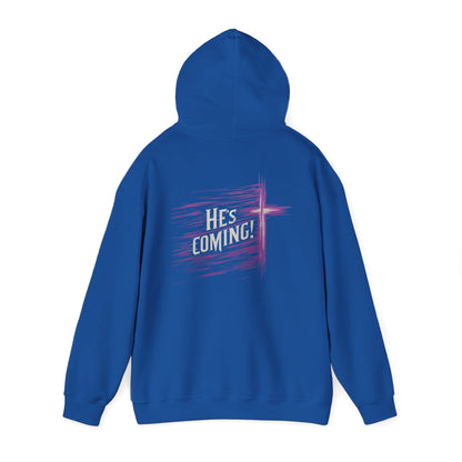 He's Coming – Women’s Christian Hoodie with Cross