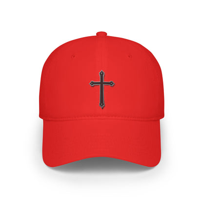 Warrior’s Black Cross Low Profile Christian Baseball Hat | Ephesians 6:11