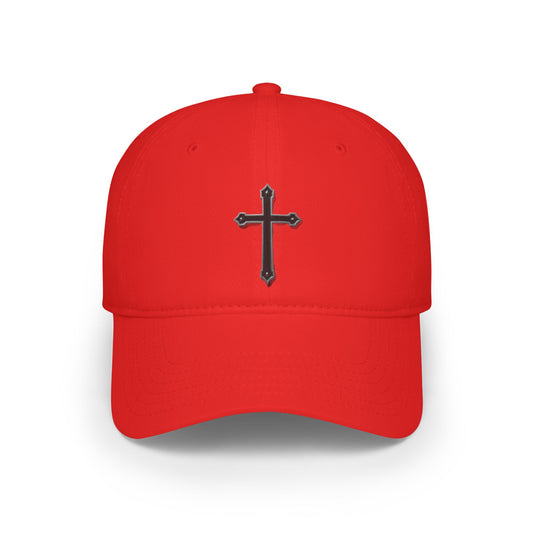 Warrior’s Black Cross Low Profile Christian Baseball Hat | Ephesians 6:11