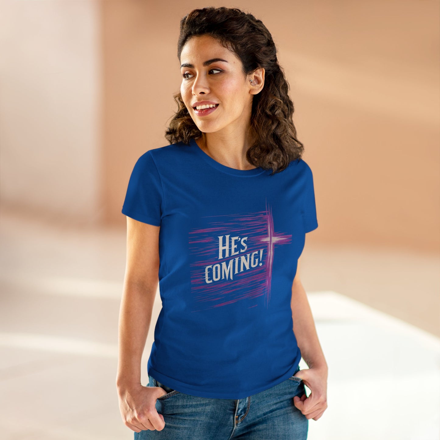 Prepare the Way – Women's Christian Tee Featuring "He’s Coming" Message