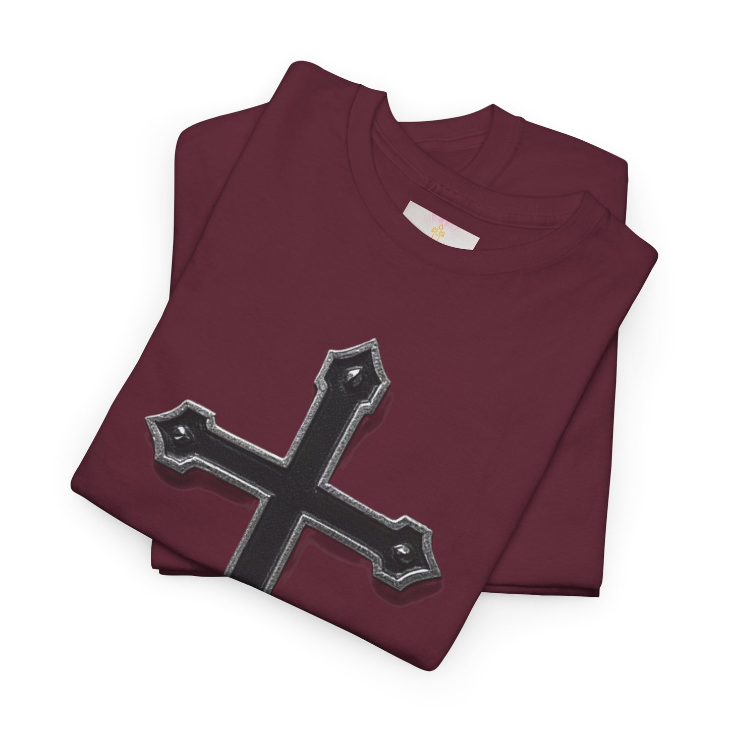 Warrior’s Cross Men’s Christian T-Shirt – Black Cross | Ephesians 6:11