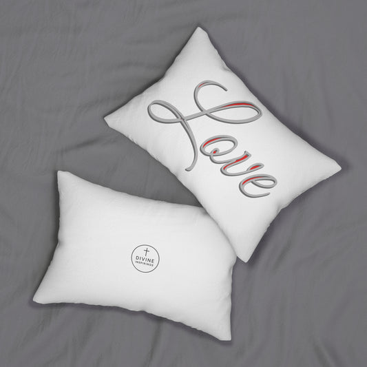Love Lumbar Pillow – Inspirational Comfort for Home