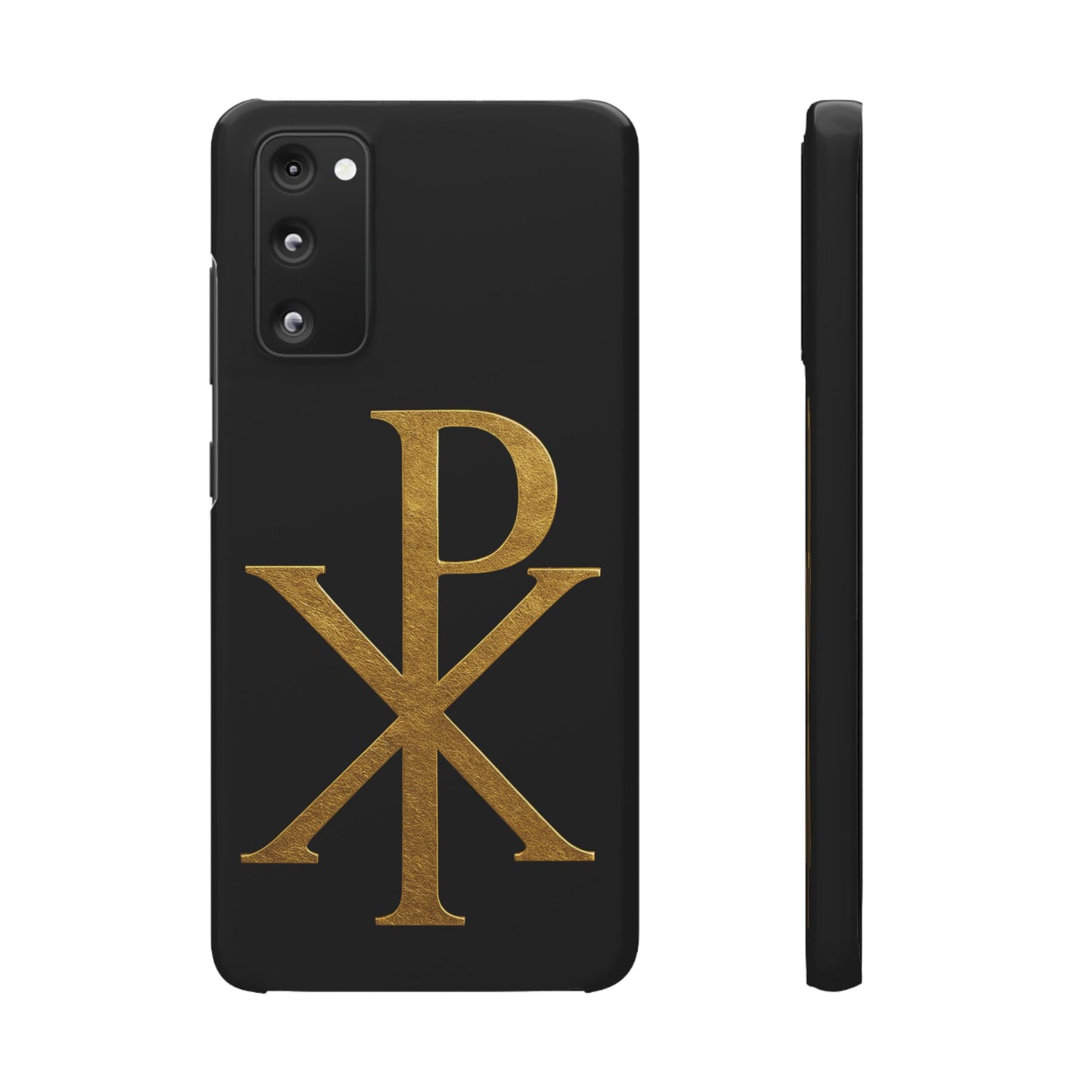 Our Eternal Hope in Christ - Black Chi Rho Snap Case for Samsung