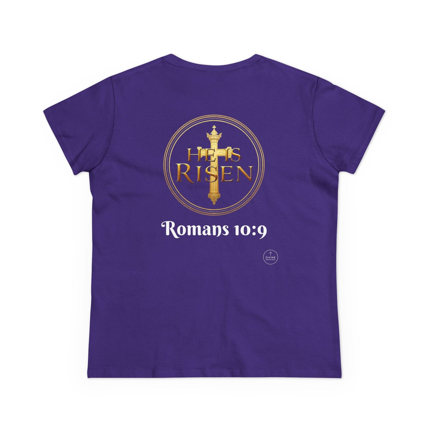 Jesus Is Lord / He Is Risen Christian Tee – Women’s Bold Faith Statement (White Lettering)