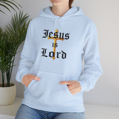 Women’s “Jesus is Lord” Christian Hoodie – Faith Statement Pullover with Cross