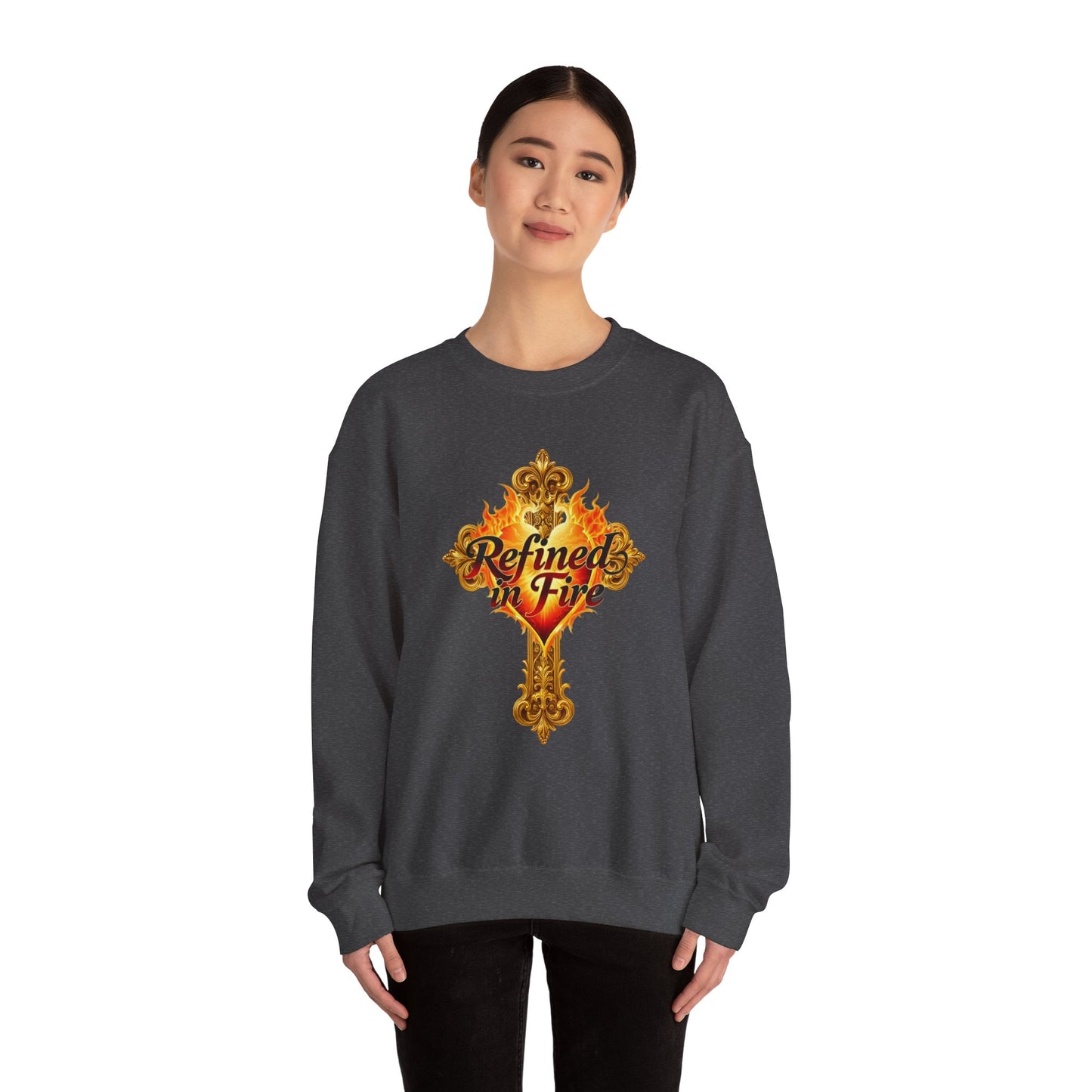Refined in Fire - Women's Ornate Christian Sweatshirt