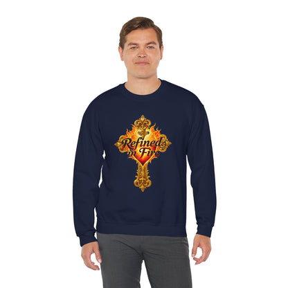 Refined in Fire - Men's Ornate Christian Sweatshirt