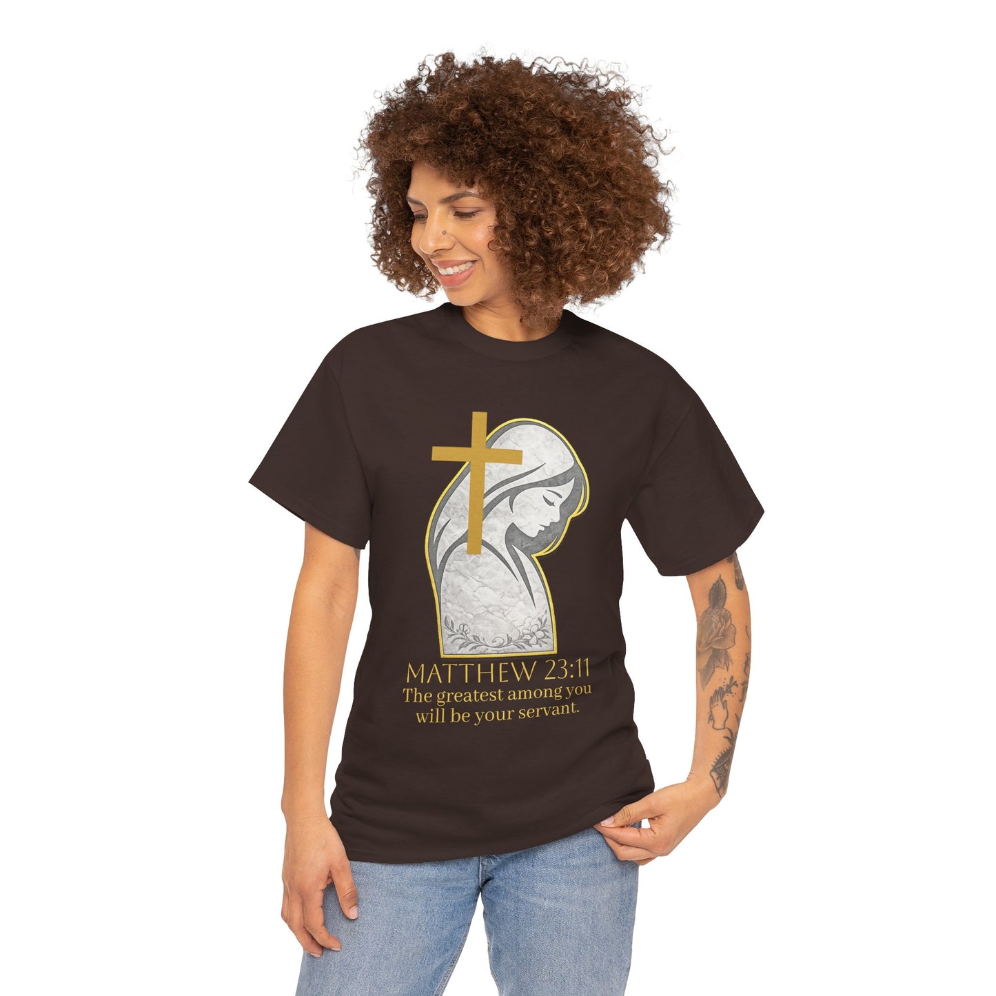 Humble Servant - Women's Christian Tee (Gold Lettering)