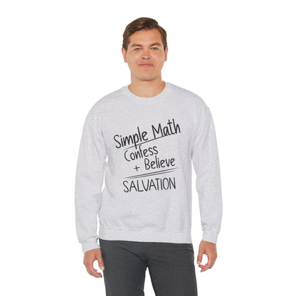 Simple Math Men’s Sweatshirt – Faith Pullover (Black Chalk)