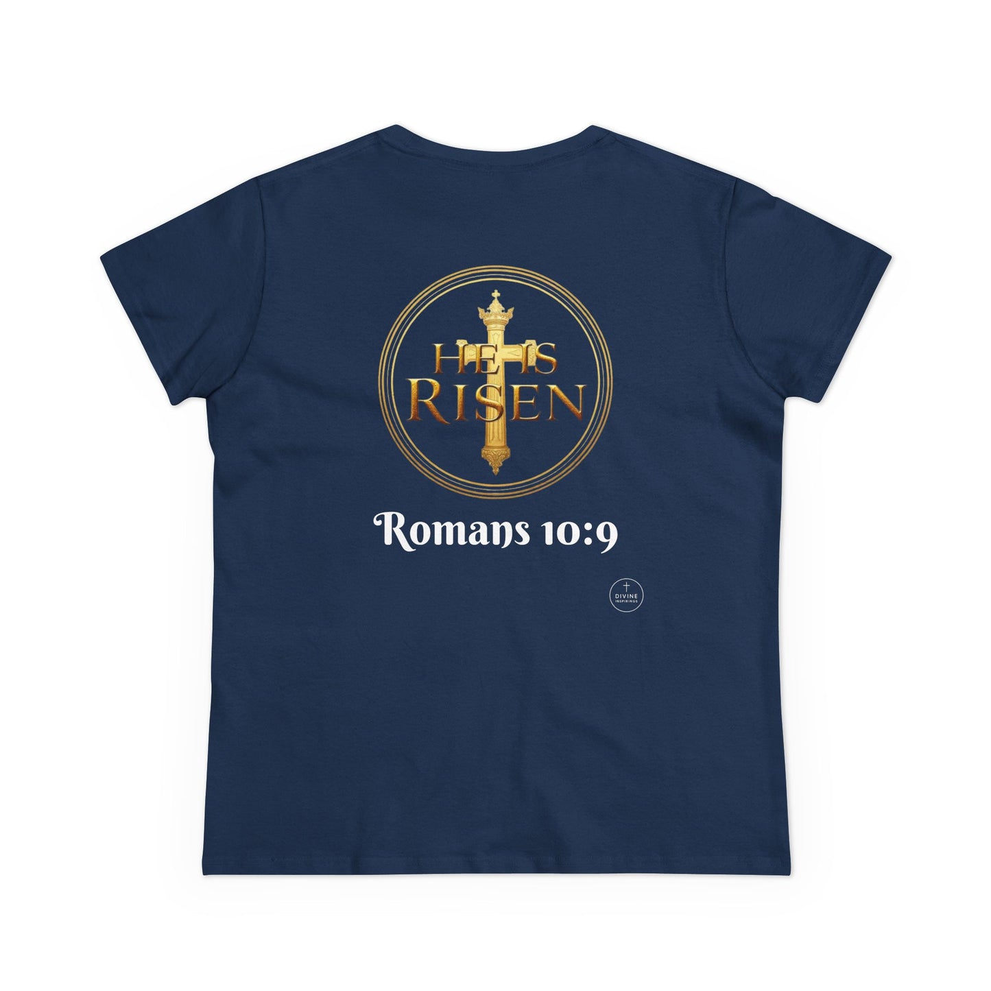 Jesus Is Lord / He Is Risen Christian Tee – Women’s Bold Faith Statement (White Lettering)