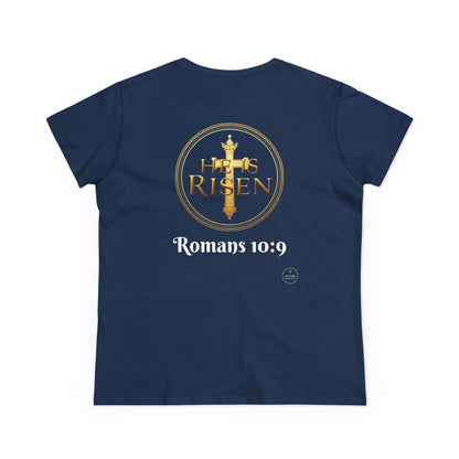 Jesus Is Lord / He Is Risen Christian Tee – Women’s Bold Faith Statement (White Lettering)