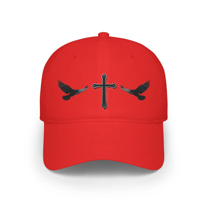 Black Crows & Cross Christian Cap