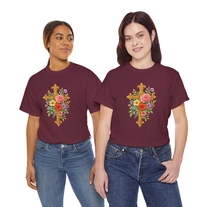 Floral Cross Tee - Women's Christian Apparel