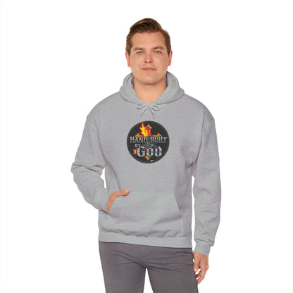 Hand Built By God - Bold Christian Men’s Hoodie