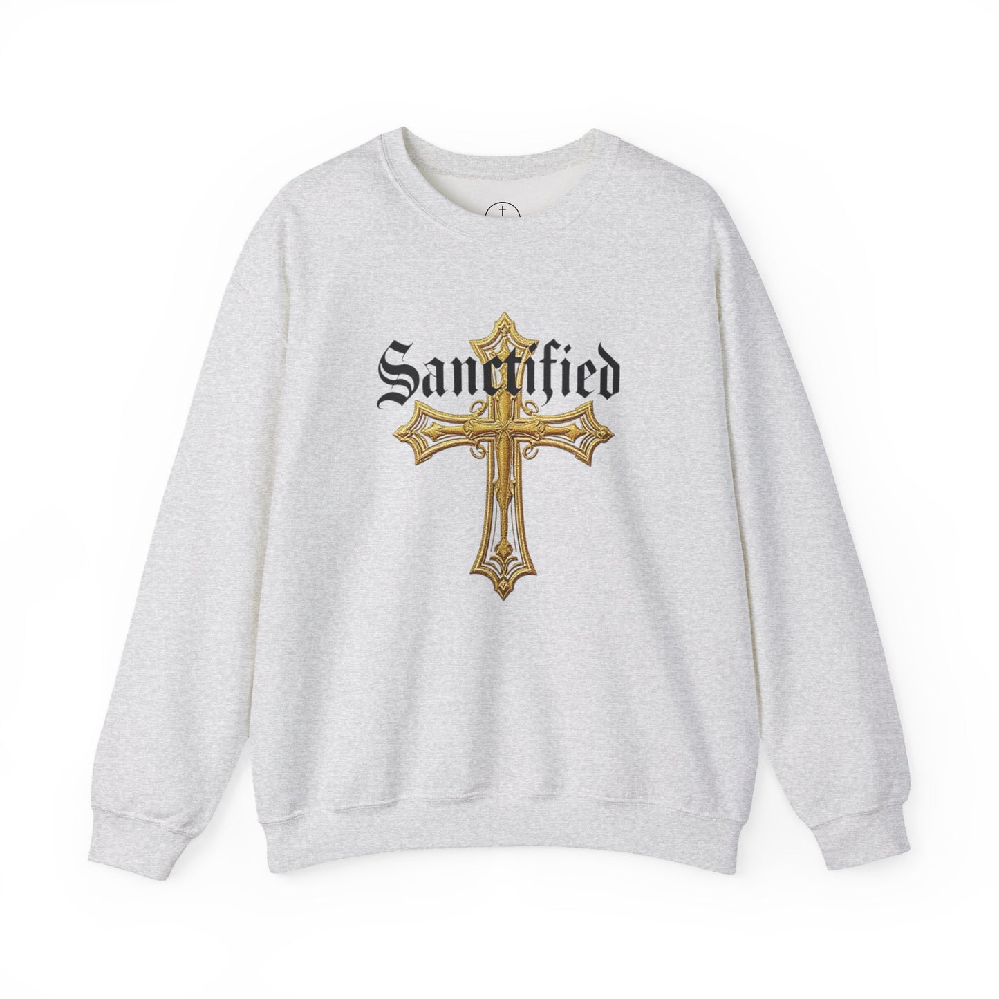 Sanctified Women's Gothic Cross Sweatshirt – Elegant Faith Wear