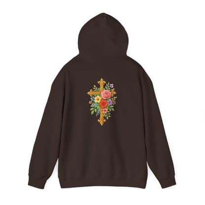 Floral Cross Women’s Christian Hoodie