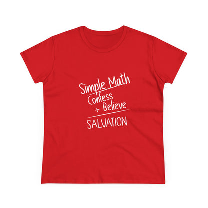Simple Math Women’s T-Shirt – Bold Faith (White Chalk)