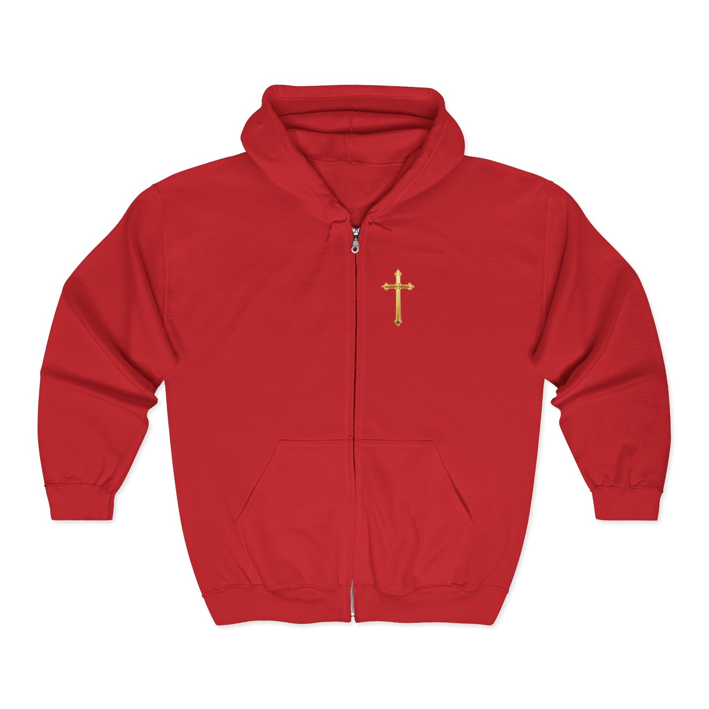 Sanctified Women's Gothic Cross Zip-Up Hoodie – Faith & Comfort