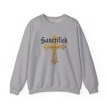 Sanctified Women's Gothic Cross Sweatshirt – Elegant Faith Wear