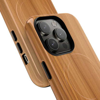 Natural Wood Grain Design - iPhone Magnetic Tough Case