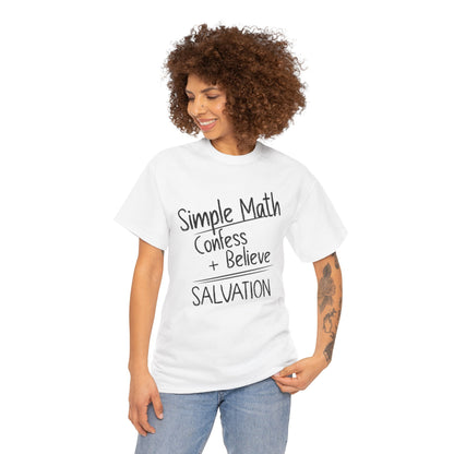 Simple Math of Salvation - Women’s Christian T-Shirt (Black Chalk)