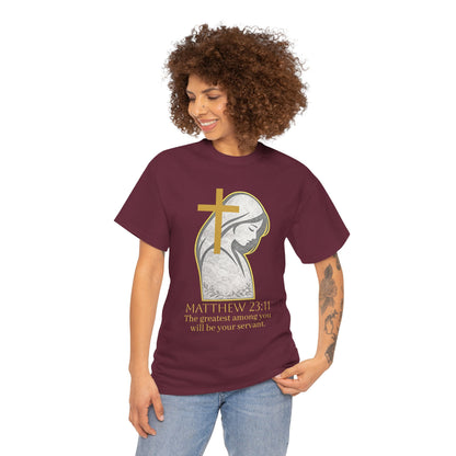 Humble Servant - Women's Christian Tee (Gold Lettering)