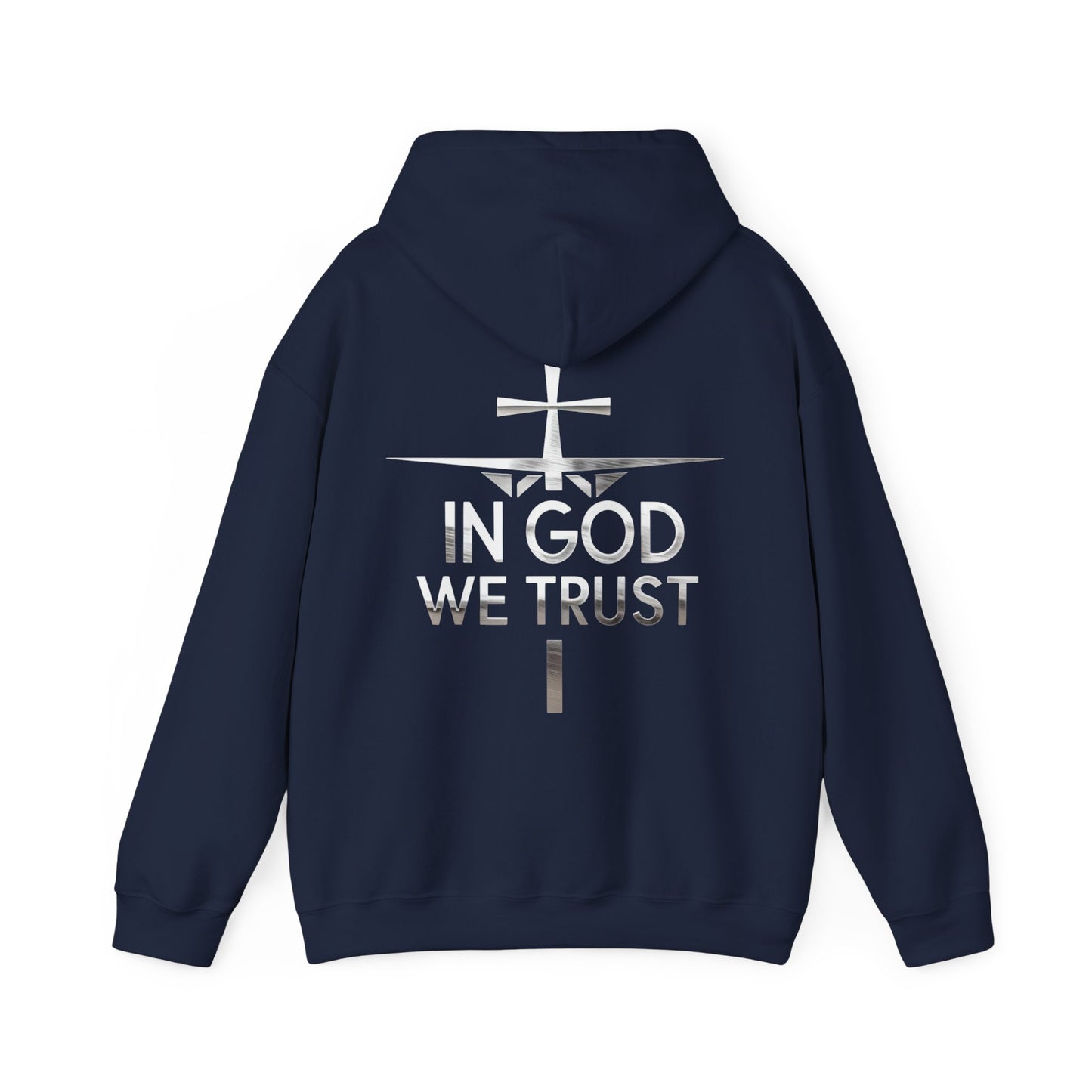 In God We Trust | Men’s Christian Hoodie with Back Design Print
