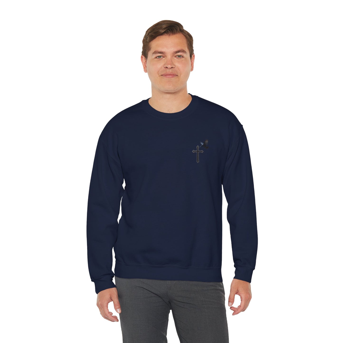 God’s Grace: Cross & Ravens Men's Sweatshirt