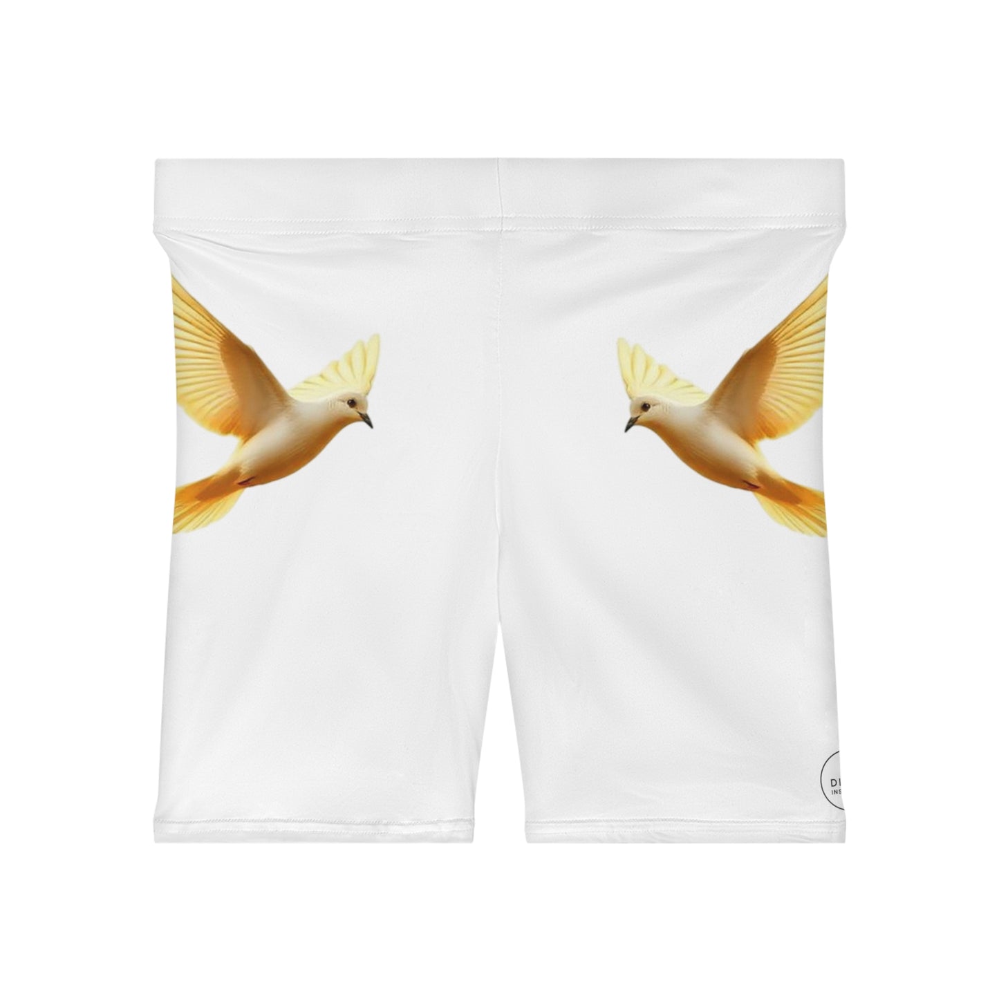 Golden Dove Women’s Biking Shorts – Spirit of Peace and Power