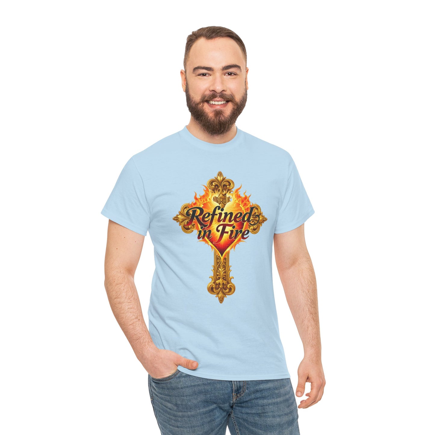 Refined in Fire — Men's Ornate Christian T-Shirt