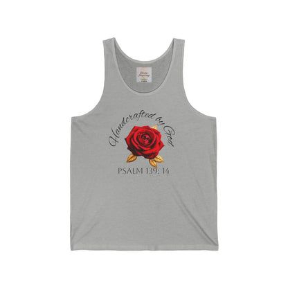 Handcrafted by God Rose Women's Tank – Dark Lettering