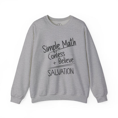 Simple Math - Men’s Christian Sweatshirt (Black Chalk)