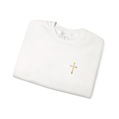 Elegant Gold Cross Men's Sweatshirt