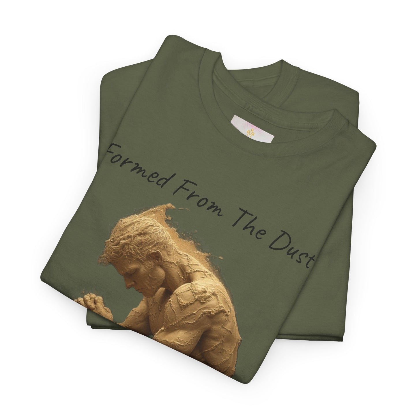 Formed from the Dust | Men’s Christian T-Shirt with Genesis 2:7 (Dark Lettering)