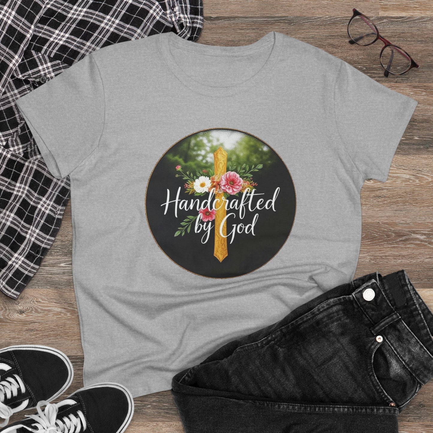 Handcrafted by God – Women’s Faith-Inspired Tee