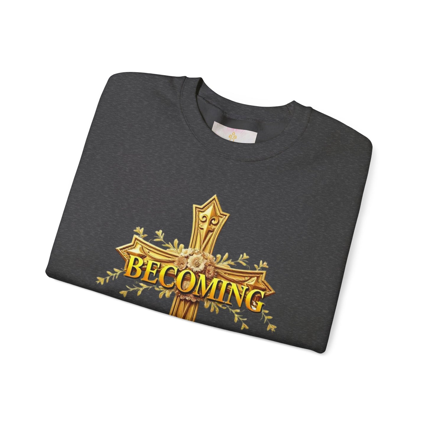 Becoming - Women’s Christian Sweatshirt (Light Lettering)