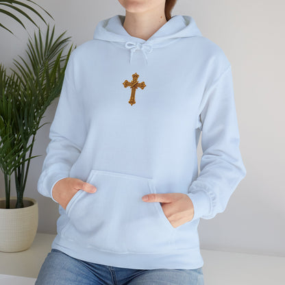 Jesus is Lord - Women's Christian Hoodie with Golden Cross