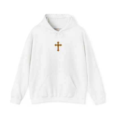 Jesus is Lord - Women's Christian Hoodie with Golden Cross