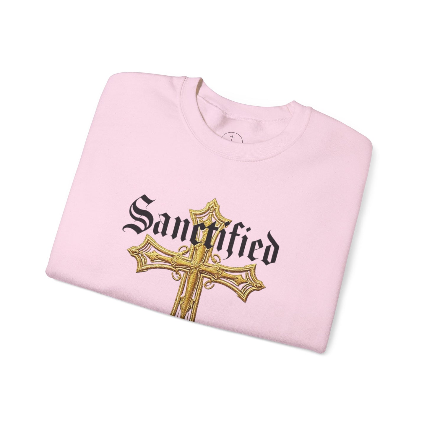 Sanctified Women's Gothic Cross Sweatshirt – Elegant Faith Wear