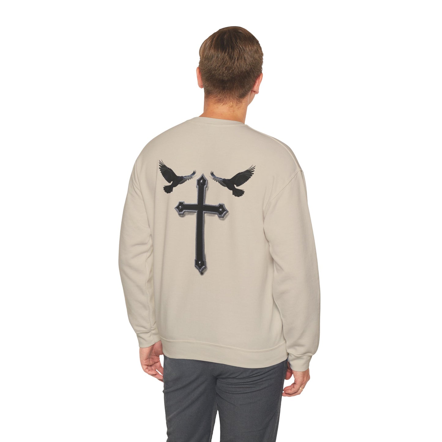 God’s Grace: Cross & Ravens Men's Sweatshirt