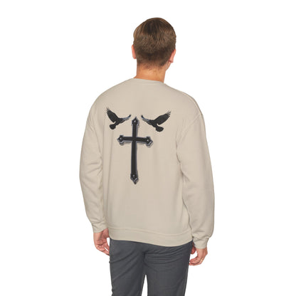 God’s Grace: Cross & Ravens Men's Sweatshirt