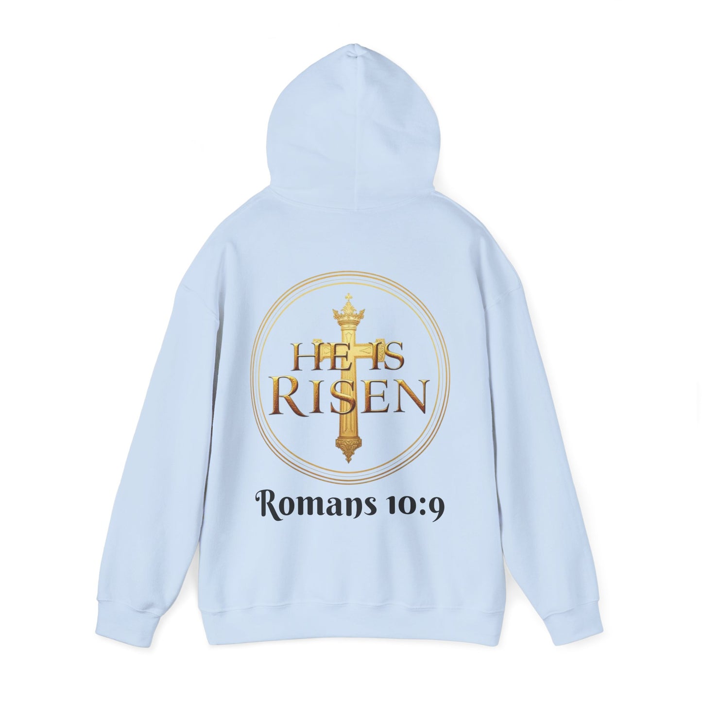 He Is Risen Christian Hoodie – Men’s Bold Faith Streetwear (Dark Lettering)